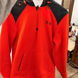 Under Armour Men's Bold Red and Black Zip-Up Sweater